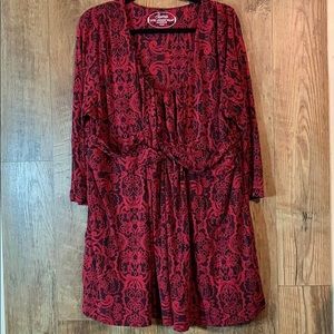 Soma  Red &black tunic game day colors 2x